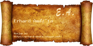 Erhard Amáta névjegykártya